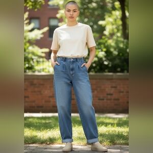 Vintage DKNY Jeans Womens 14 High Waisted Pleated Tapered Mom Denim 90s